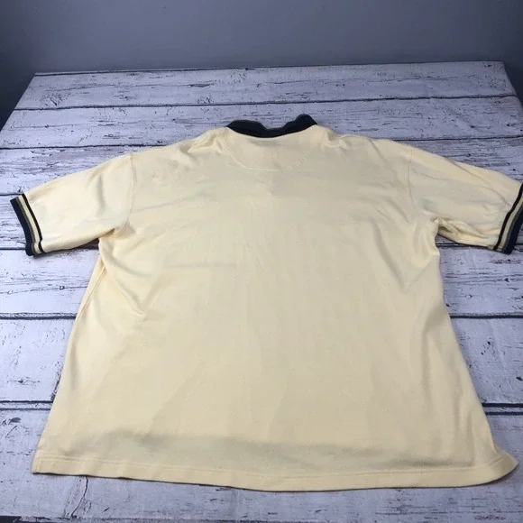 Pebble Beach Polo Shirt Vintage Pebbles Beach 1919 Logo Classic Mens XL Yellow - Picture 9 of 9